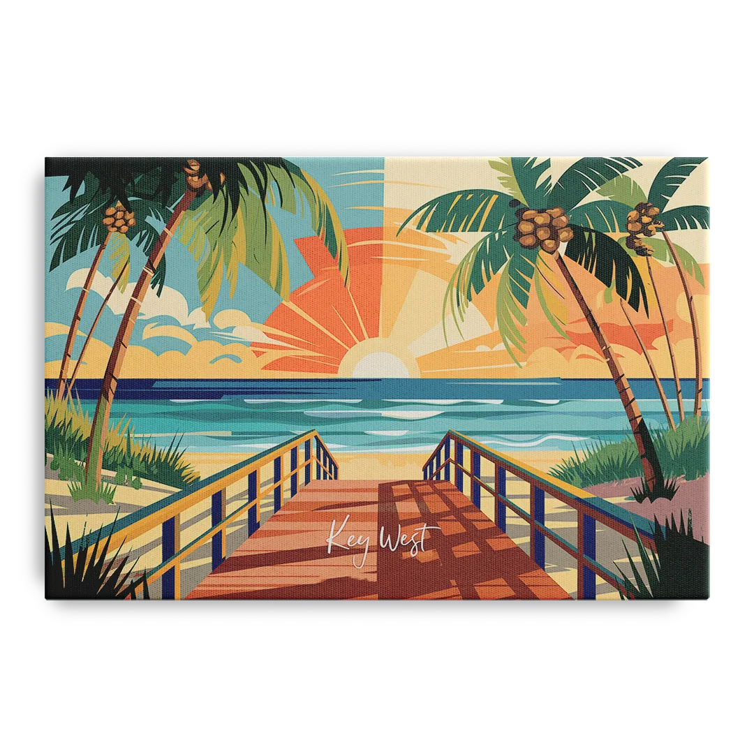 Key West Ocean Breeze - Canvas Wall Art