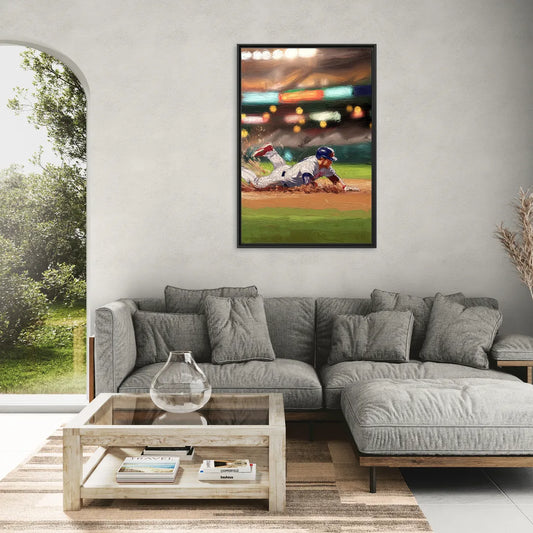 McKinney Baseball Spirit - Living Room Black Frame Canvas