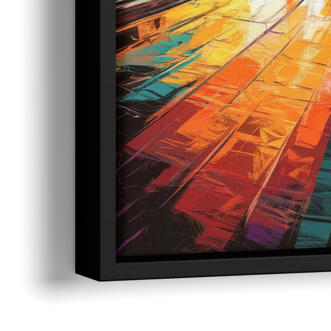 Joseph City Lights - Close-Up Black Frame Canvas