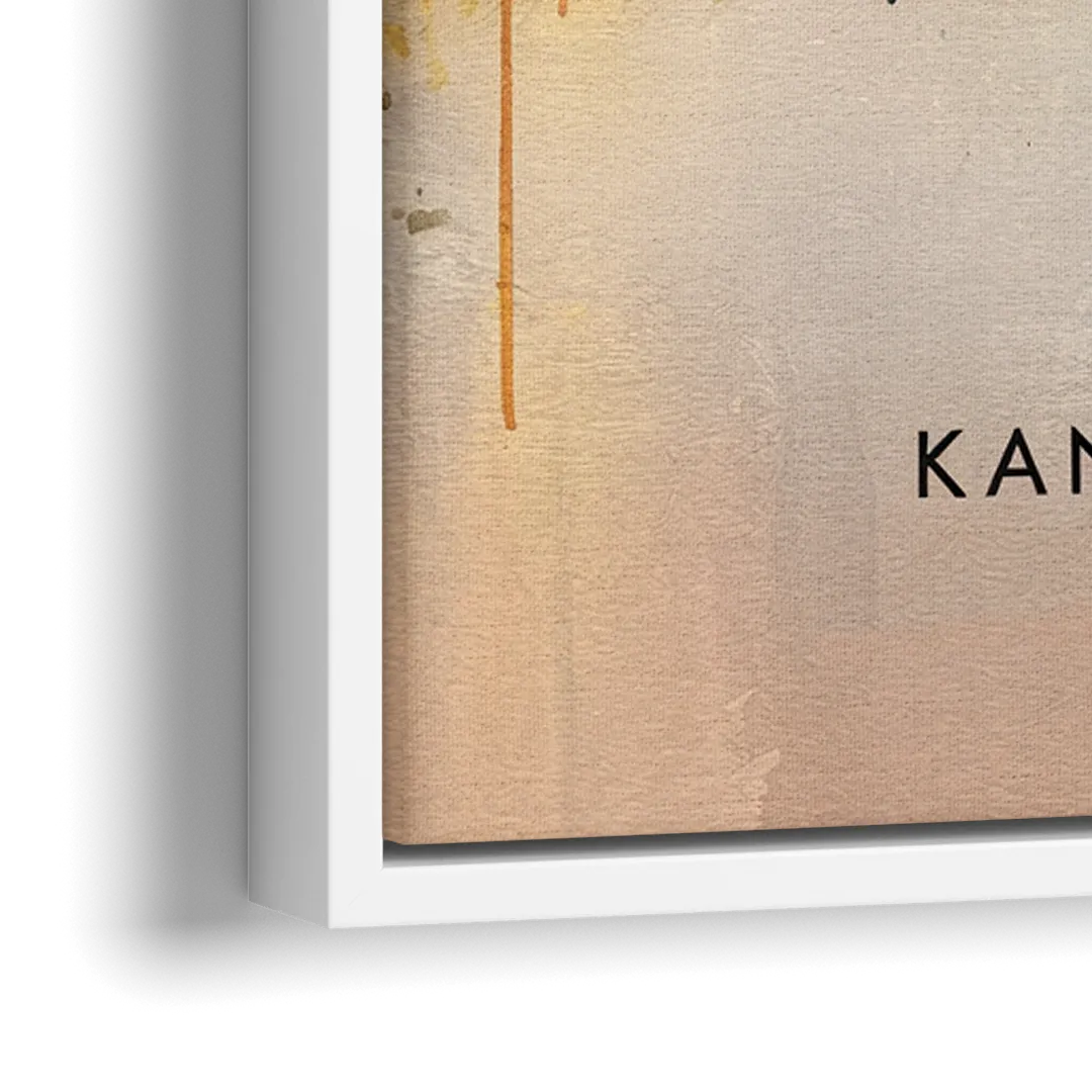 Kansas City Artistic Skyline - Close-Up White Frame Canvas