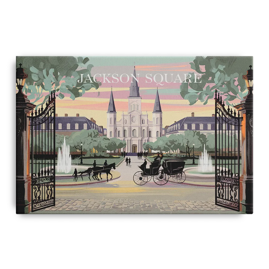 New Orleans Jackson Square - Canvas Wall Art