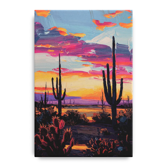 El Paso Desert Sunset - Canvas Wall Art
