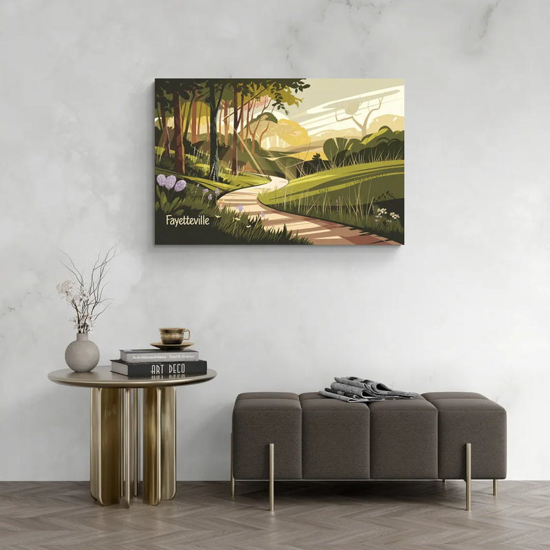 Fayetteville Scenic Trails - Canvas Wall Art Living Room