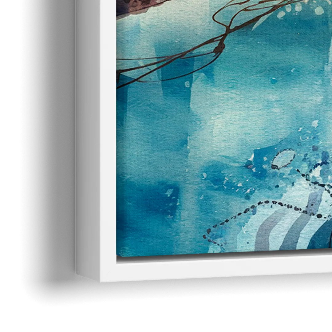 Myrtle Beach Coastal Skyline - Close-Up White Frame Canvas