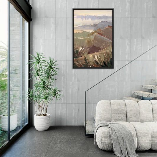 Mesa Mountain Views - Living Room Black Frame Canvas