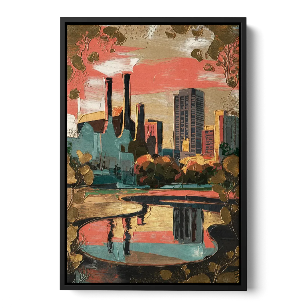 Birmingham Historic Landmarks - Black Frame Canvas