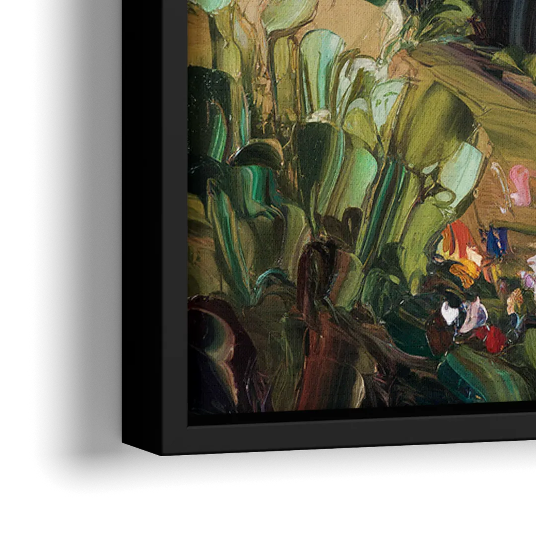 Buffalo Niagara Falls View - Close-Up Black Frame Canvas