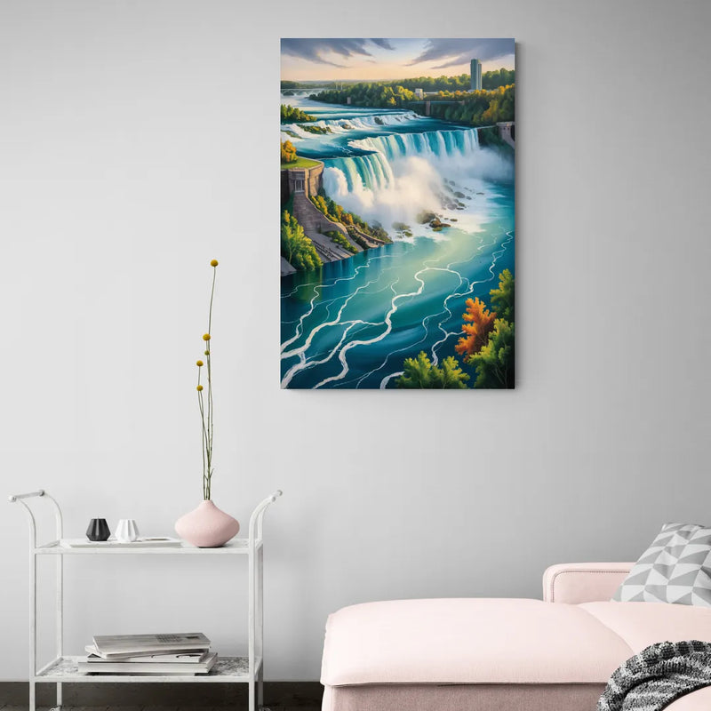 Niagara River Rapids - Canvas Wall Art Living Room