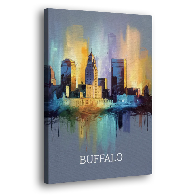 Buffalo Architectural Charm - Canvas Print Art Sides