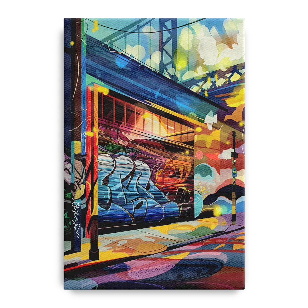 Oakland Street Art Scene - Canvas Wall Art