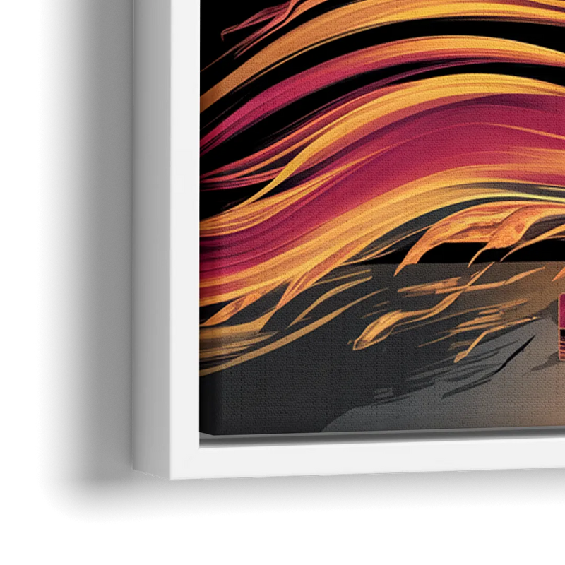 Miami Heat Basketball - Close-Up White Frame Canvas