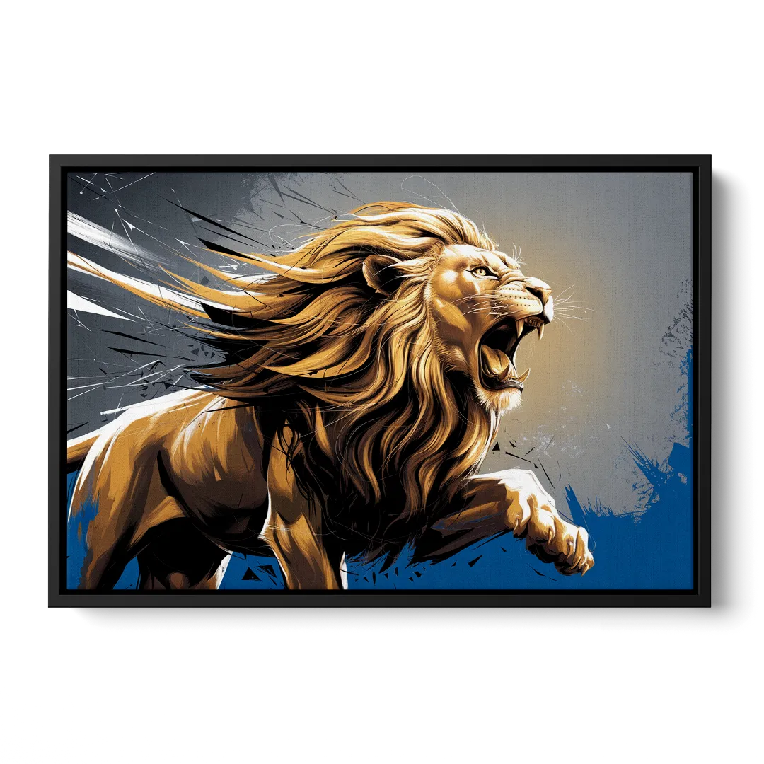 Detroit Lions Pride - Black Frame Canvas