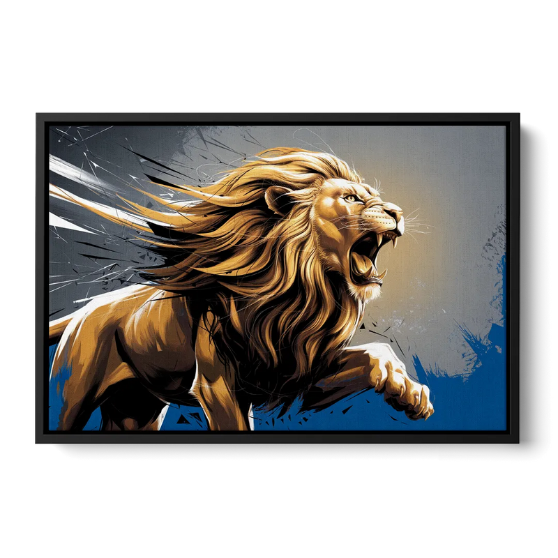Detroit Lions Pride - Black Frame Canvas