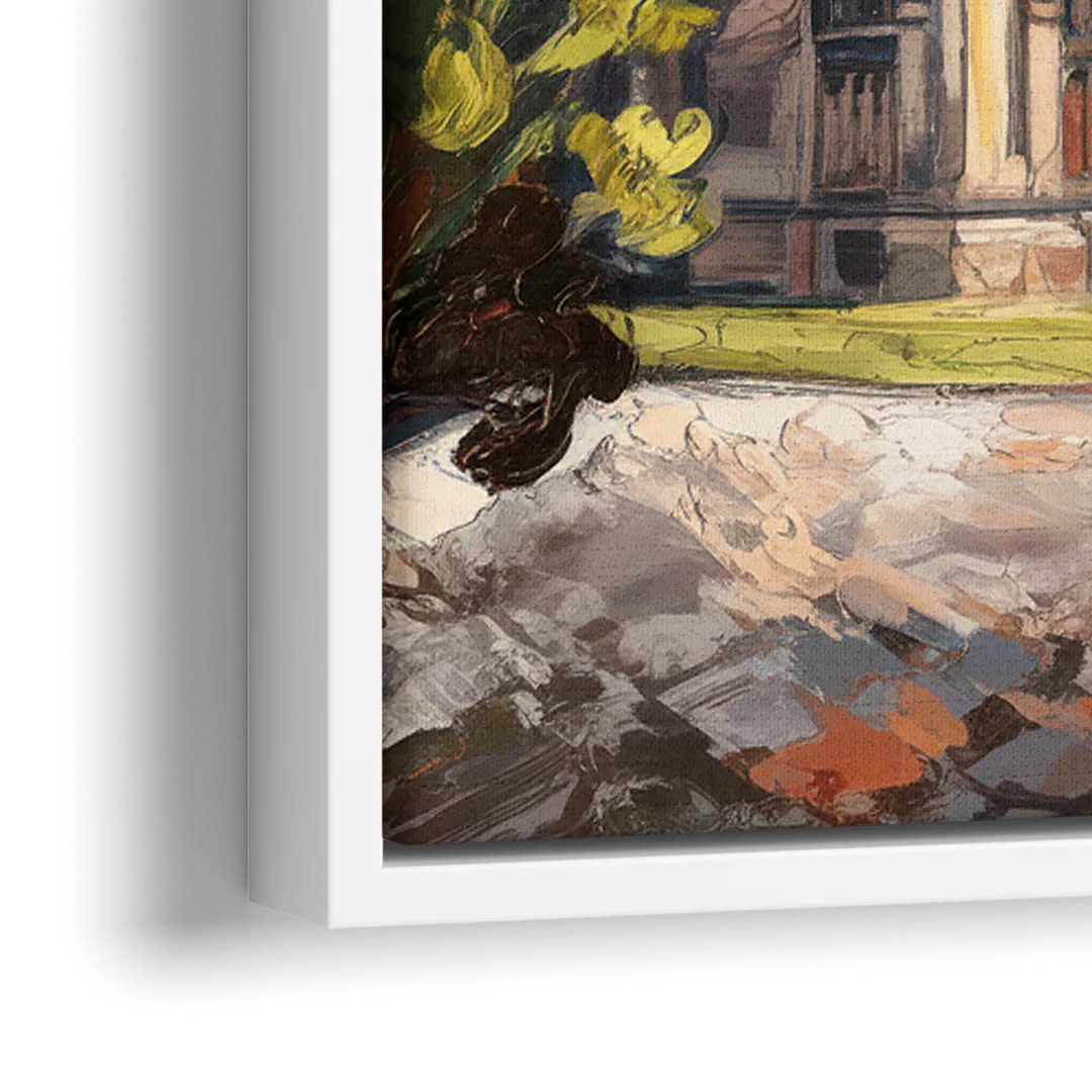 Durham Historic Architecture - Close-Up White Frame Canvas