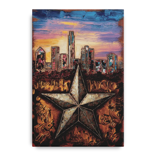 Austin Texas Stars - Canvas Wall Art