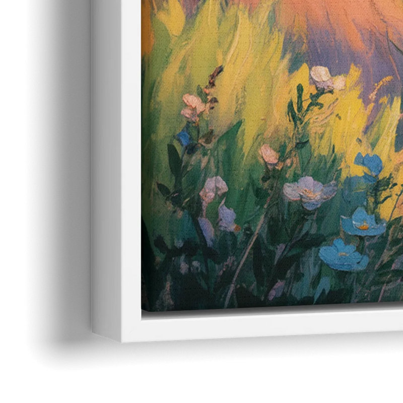 Rolling Hills of PEI - Close-Up White Frame Canvas