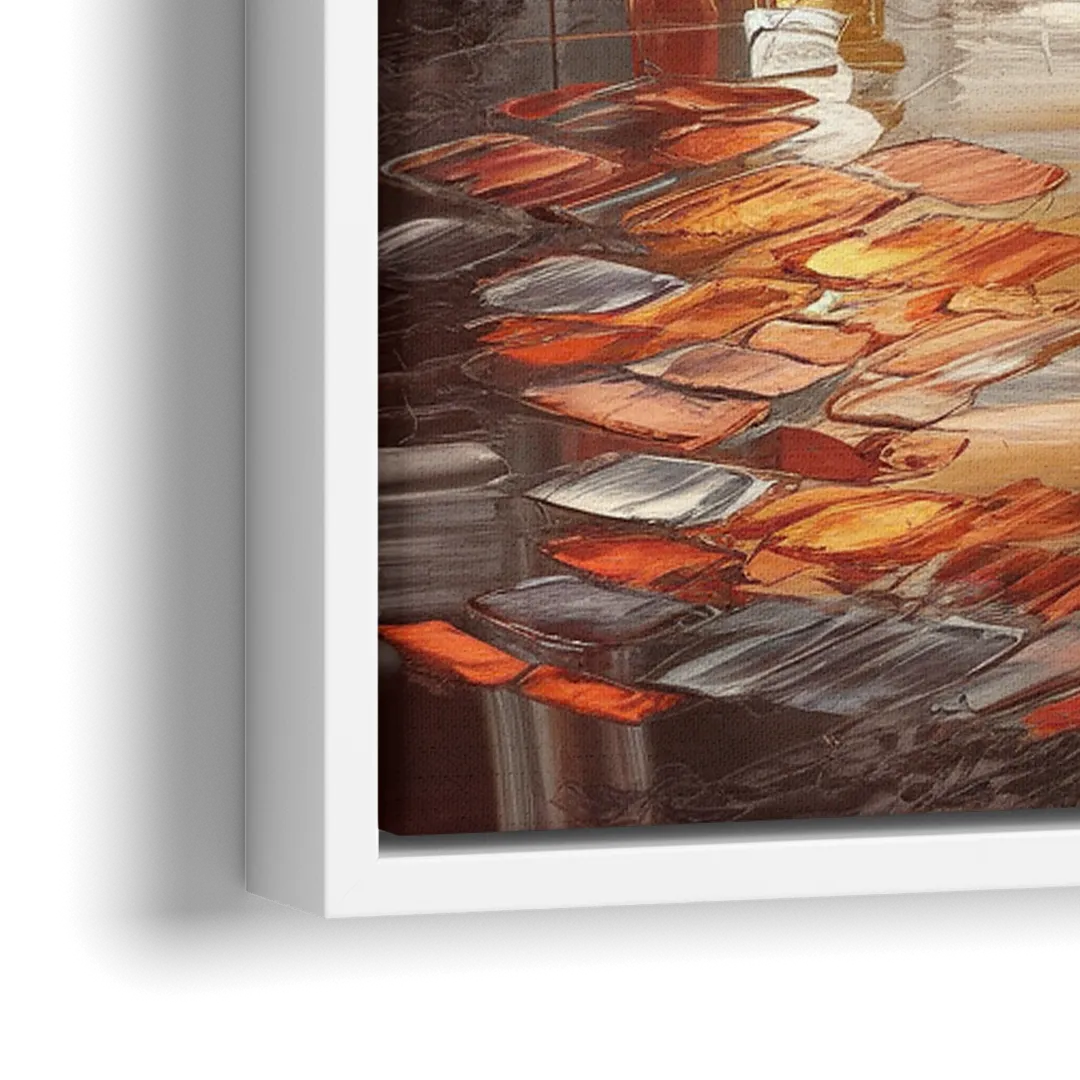 Corona Serene Landscape - Close-Up White Frame Canvas