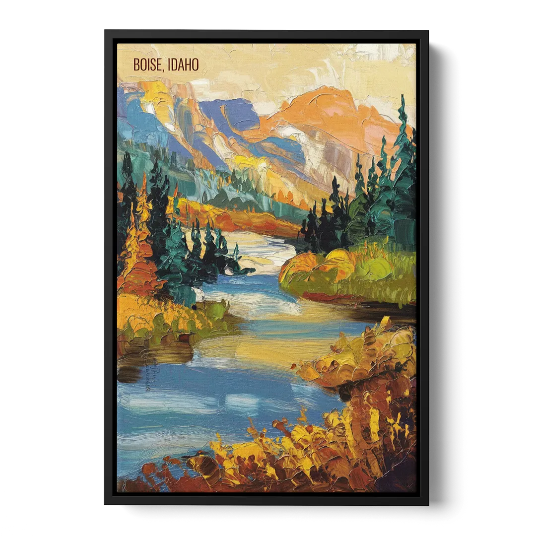 Boise Nature Escape - Black Frame Canvas