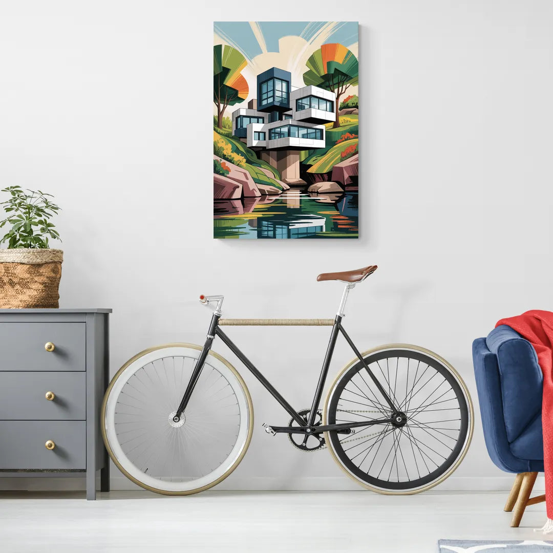 Habitat 67 Architecture - Canvas Wall Art Living Room