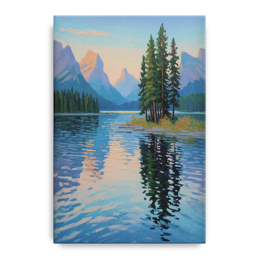Maligne Lake Morning - Canvas Wall Art