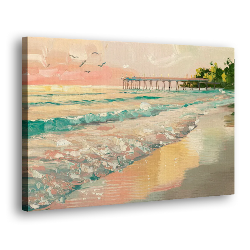 Naples Gulf Shore Serenity - Canvas Print Art Sides