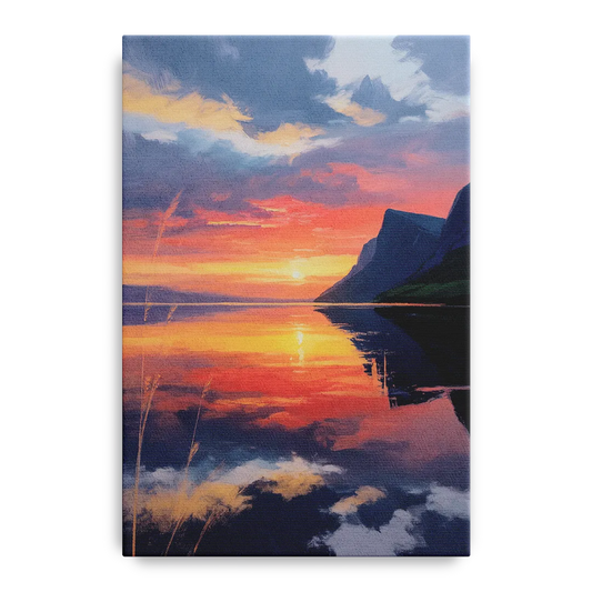 Sunset Over Gros Morne - Canvas Wall Art