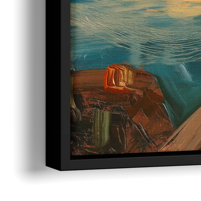 Chesapeake Bay Nautical Charm - Close-Up Black Frame Canvas