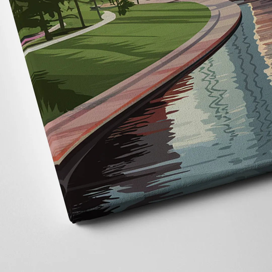Omaha Downtown View Canvas Close Up