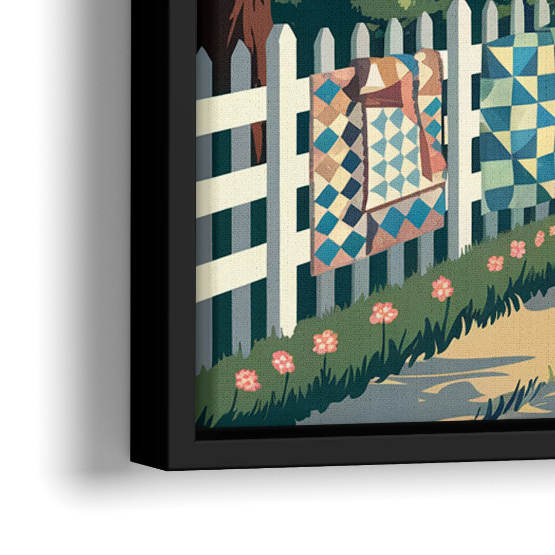 Lancaster Amish Farmlands Experience - Close-Up Black Frame Canvas