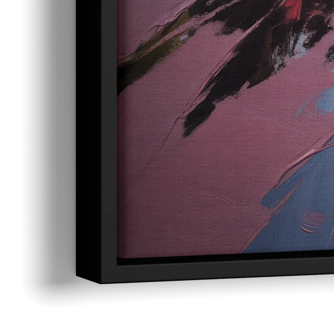 Red Sand Shores - Close-Up Black Frame Canvas