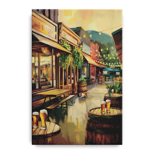 Asheville Local Brewery District - Canvas Wall Art