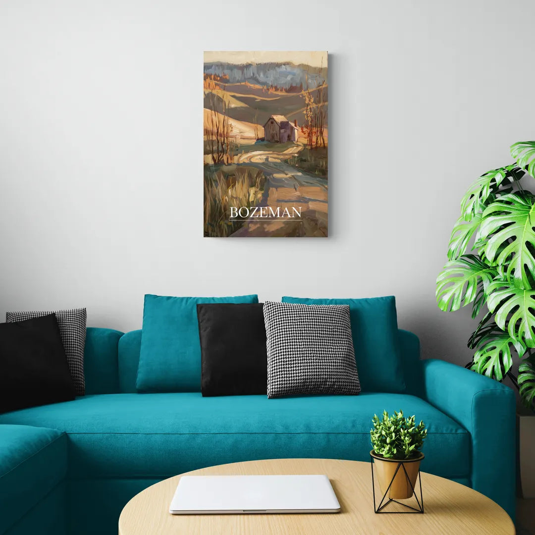 Bozeman Rustic Landscape - Canvas Wall Art Living Room