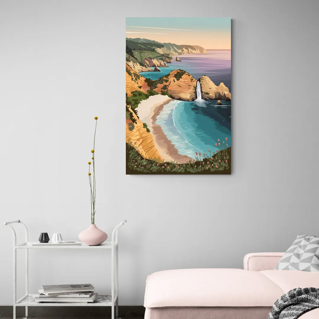 Big Sur Serene Landscape - Canvas Wall Art Living Room