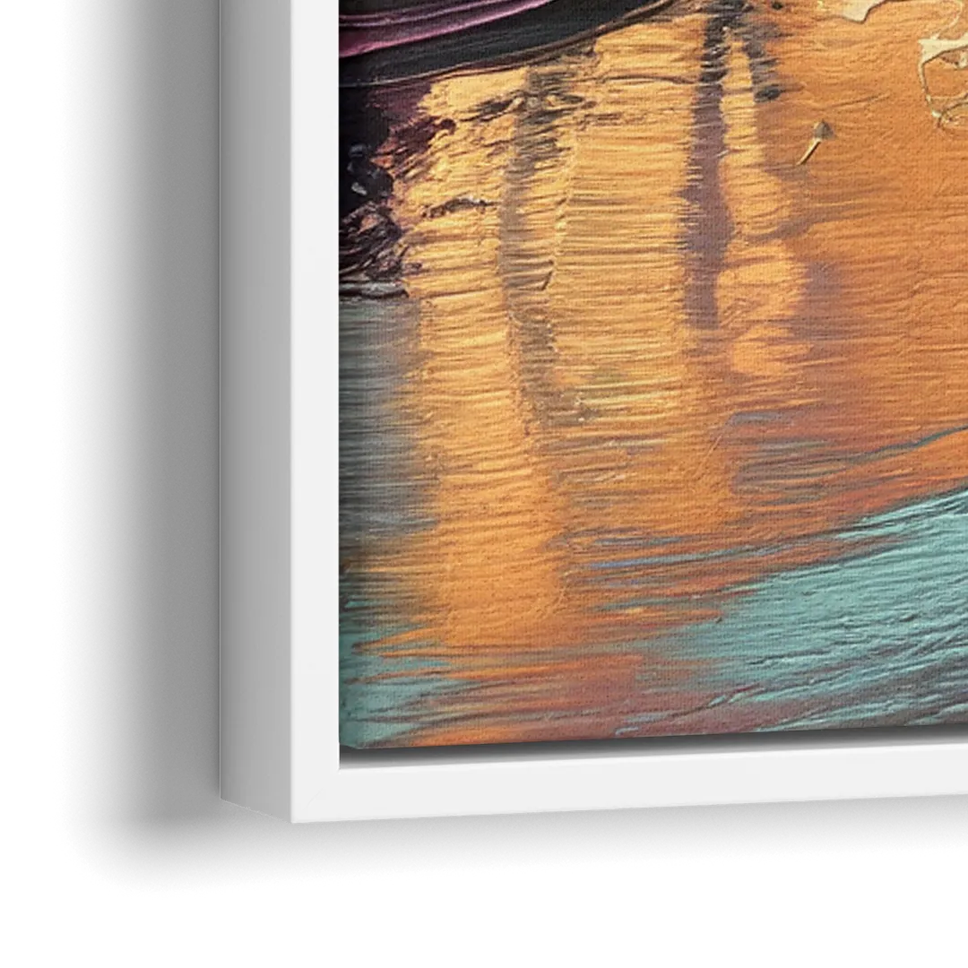 Grand Rapids Downtown Skyline - Close-Up White Frame Canvas