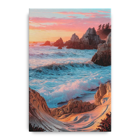 Bandon Beach Waves - Canvas Wall Art