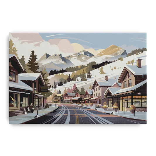Telluride Ski Village View - Canvas Wall Art
