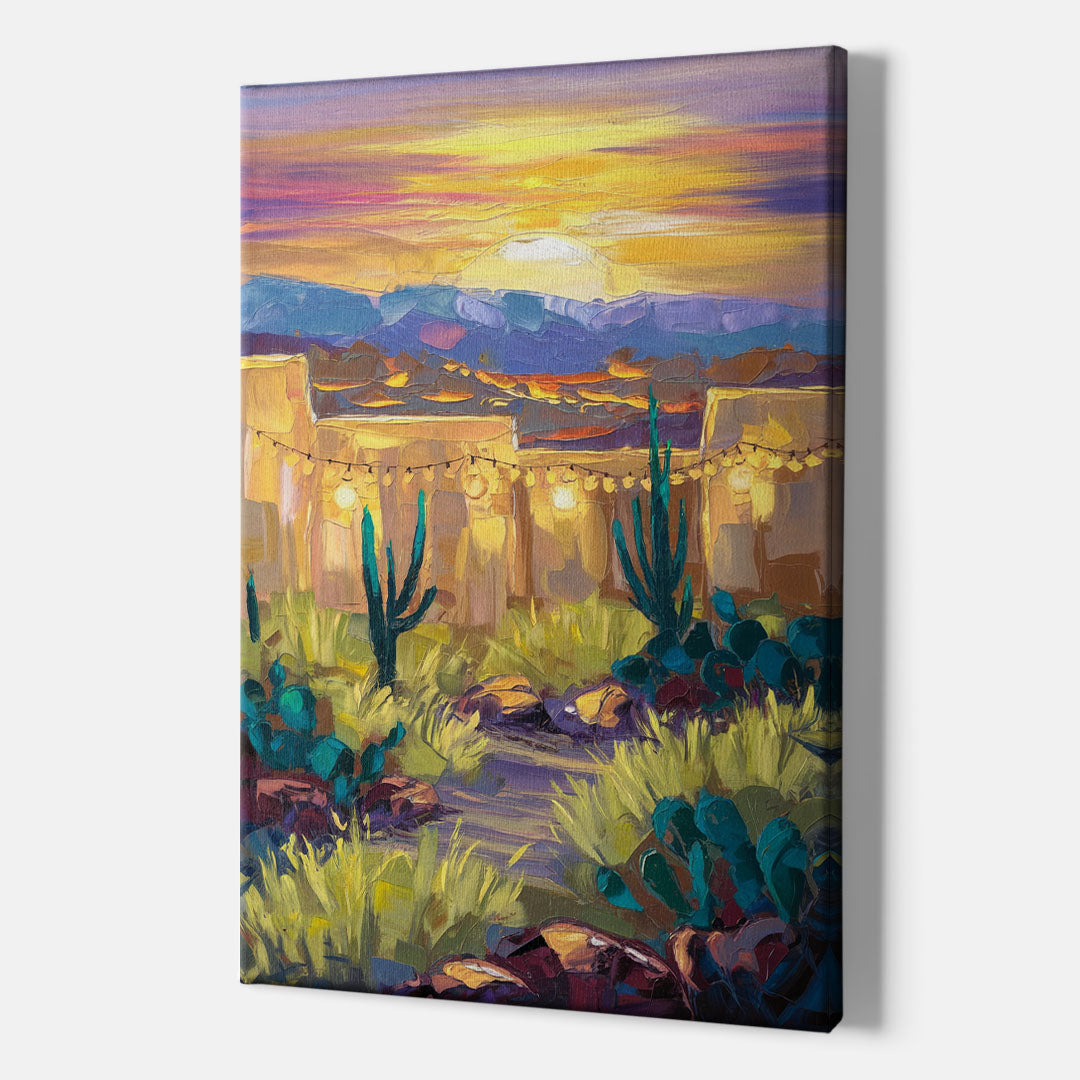 Santa Fe Sunlit Horizon - Canvas Wall Art Indoor