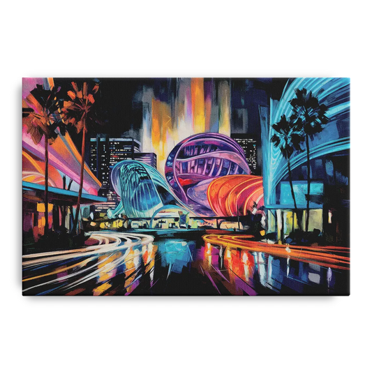 Anaheim Downtown Glow - Canvas Wall Art