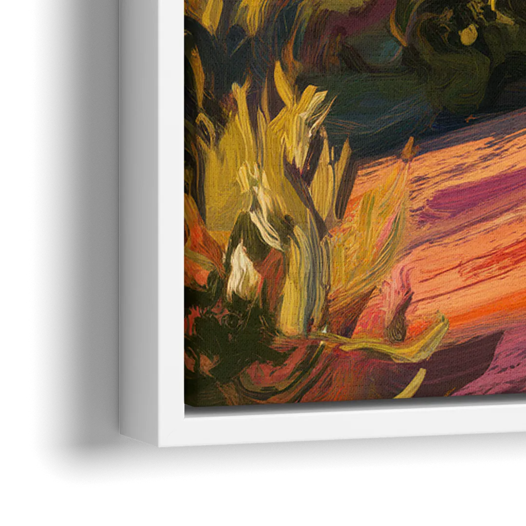 Colorado Springs Mountain View - Close-Up White Frame Canvas