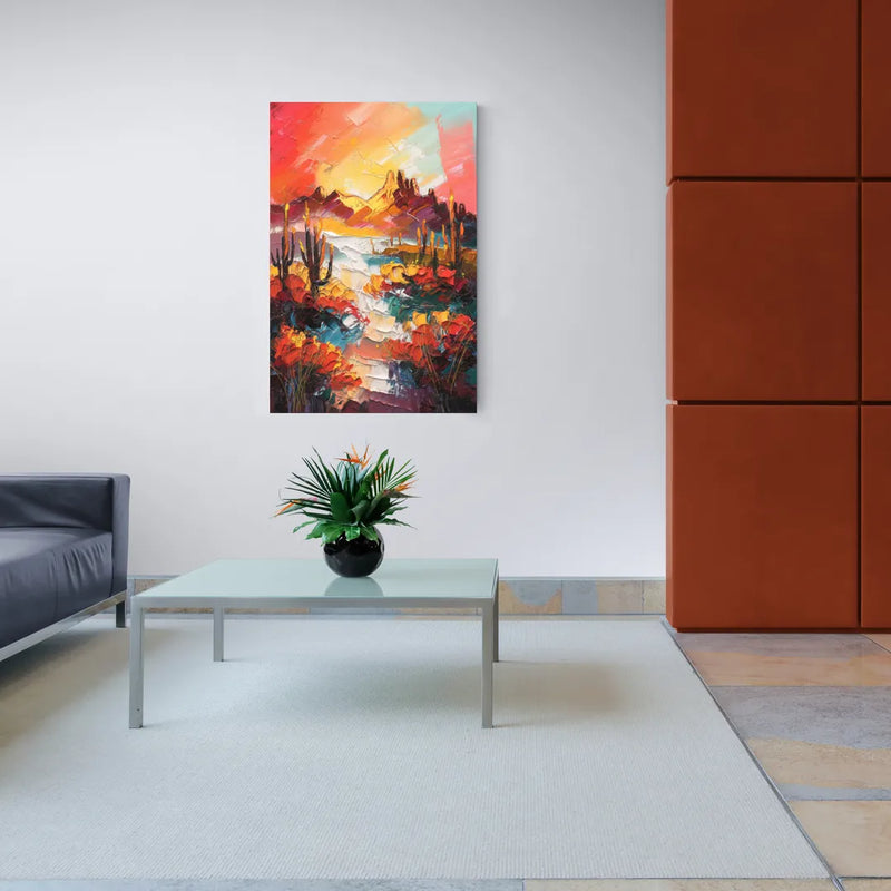 Phoenix Mountain Horizon - Canvas Wall Art Living Room