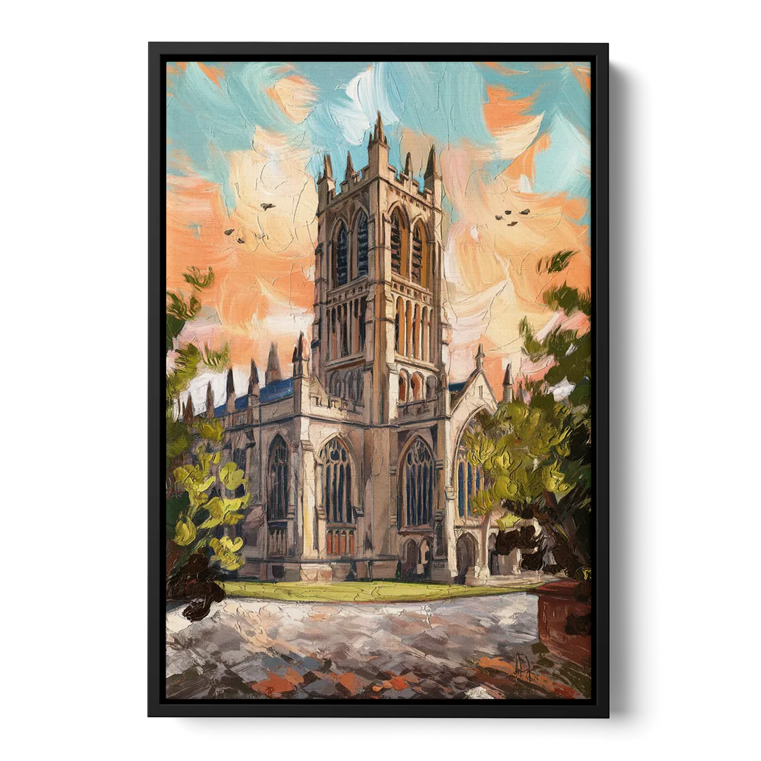 Durham Historic Architecture - Black Frame Canvas