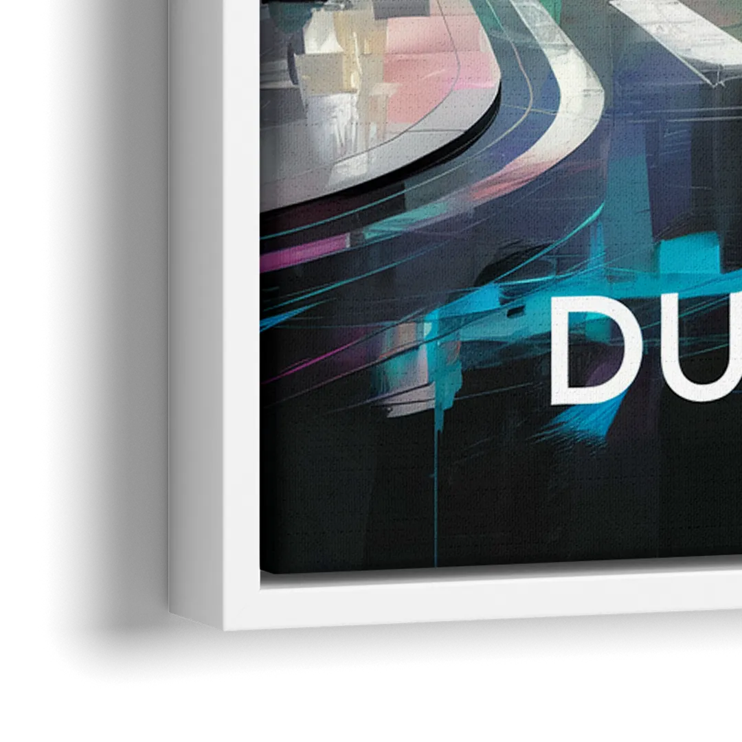 Durham Street Art Vibes - Close-Up White Frame Canvas