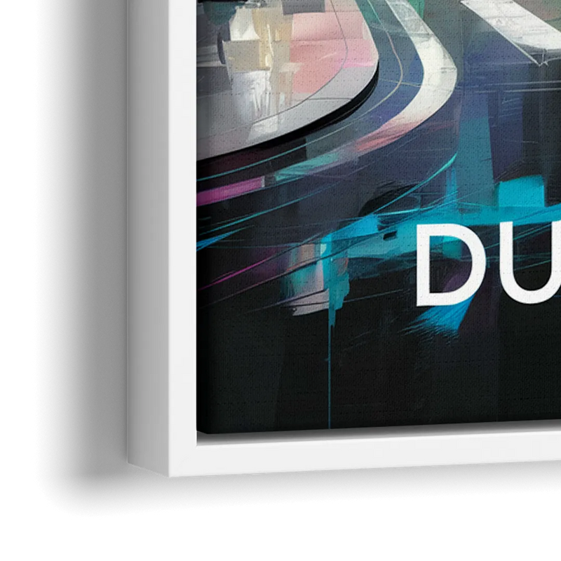 Durham Street Art Vibes - Close-Up White Frame Canvas