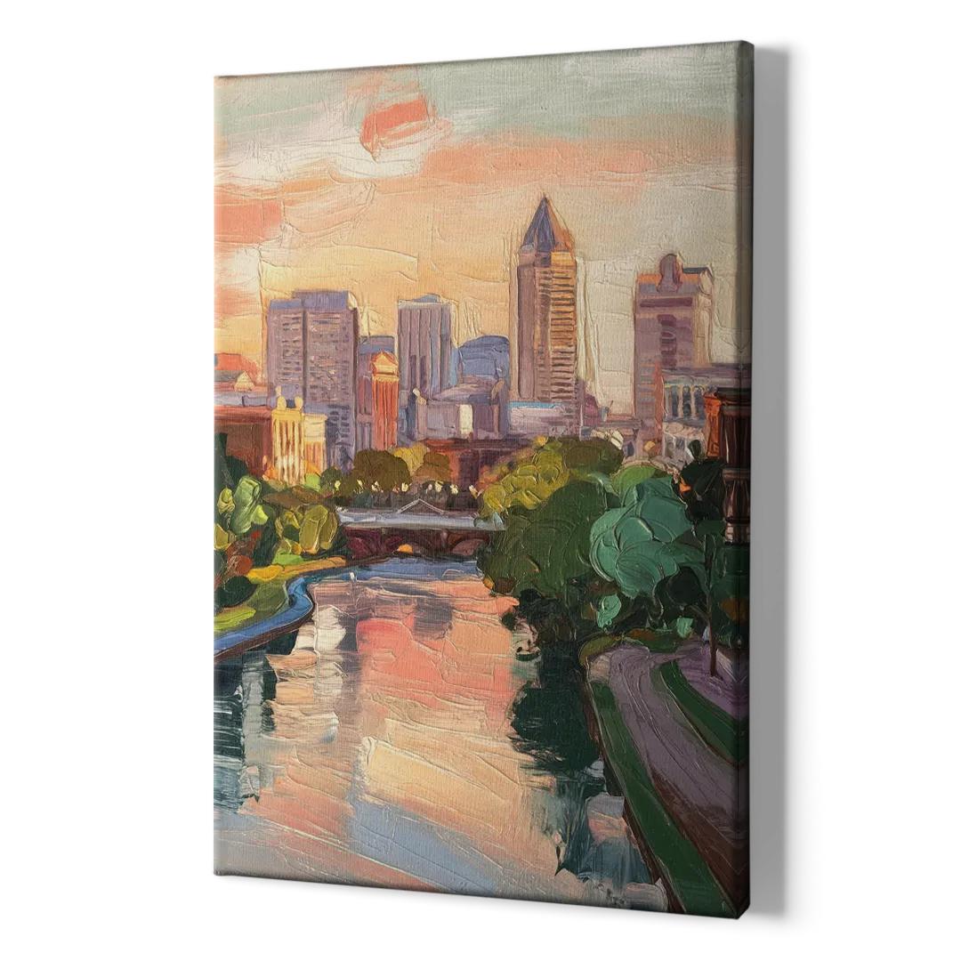 Richmond Downtown Charm - Canvas Print Art Sides