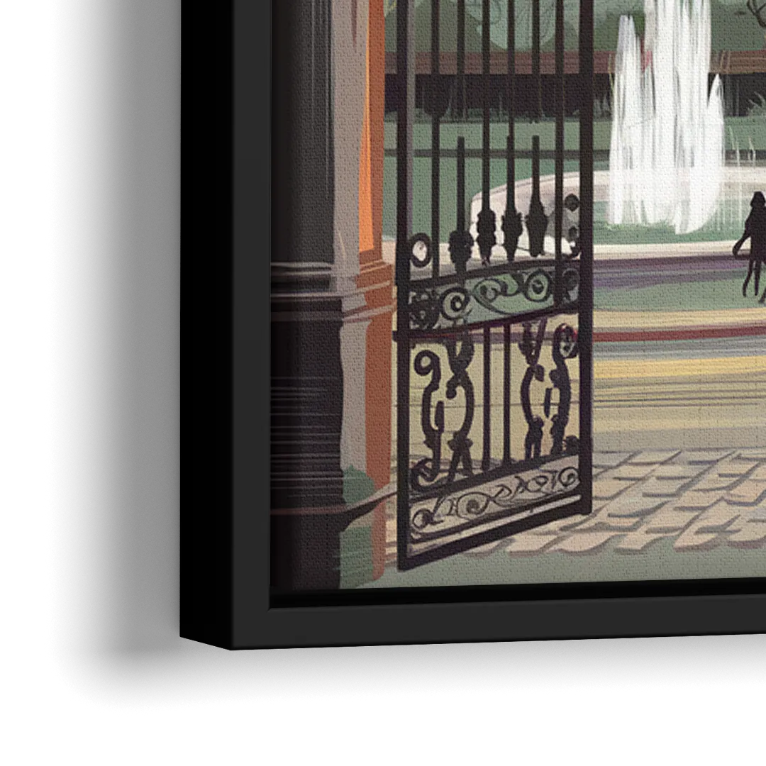 New Orleans Jackson Square - Close-Up Black Frame Canvas