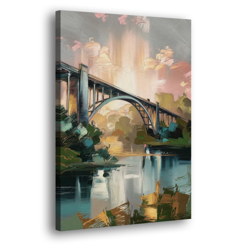 Augusta Iconic Bridge View - Canvas Print Art Sides