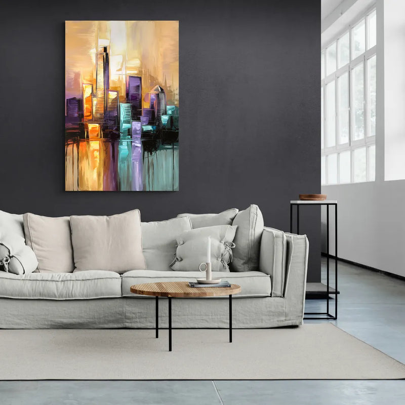 Austin Moody Cityscape - Canvas Wall Art Living Room