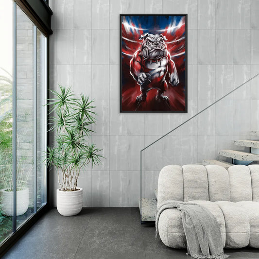 Fresno Bulldogs Legacy - Living Room Black Frame Canvas