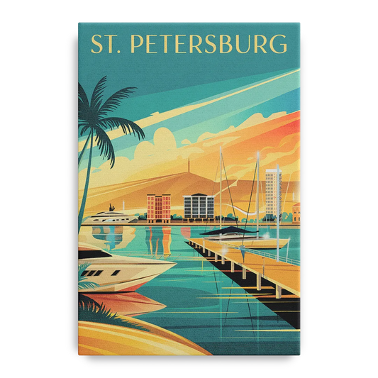 St. Petersburg Gulf Coast Views - Canvas Wall Art