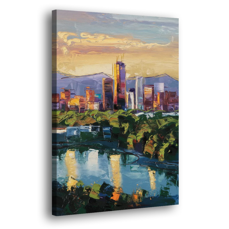 Ashland Skyline at Sunset - Canvas Print Art Sides